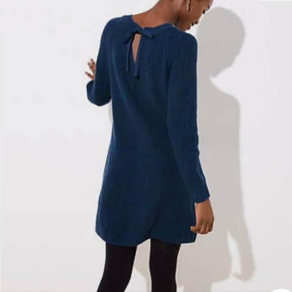 Loft Ribbed Tie Back Sweater Dress - Picture 2 of 9